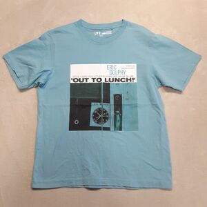 Uniqlo Eric Dolphy Graphic T-Shirt Collab Blue Large Out To Lunch Jazz Crew SS